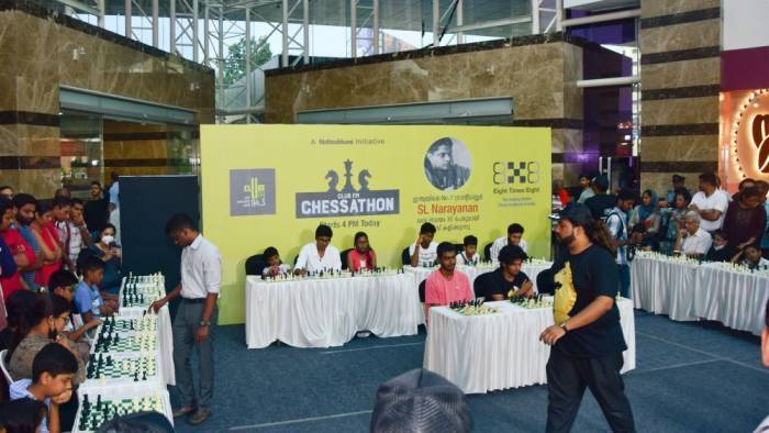 Eight Times Eight's Simultaneous Chess Exhibition with Grandmaster S L Narayanan